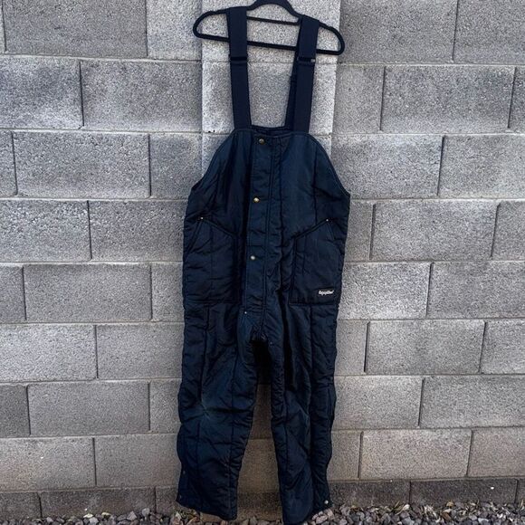 Refrigiwear Insulated Bib Overalls coveralls Snowsuit Black Xlarge - Picture 1 of 10
